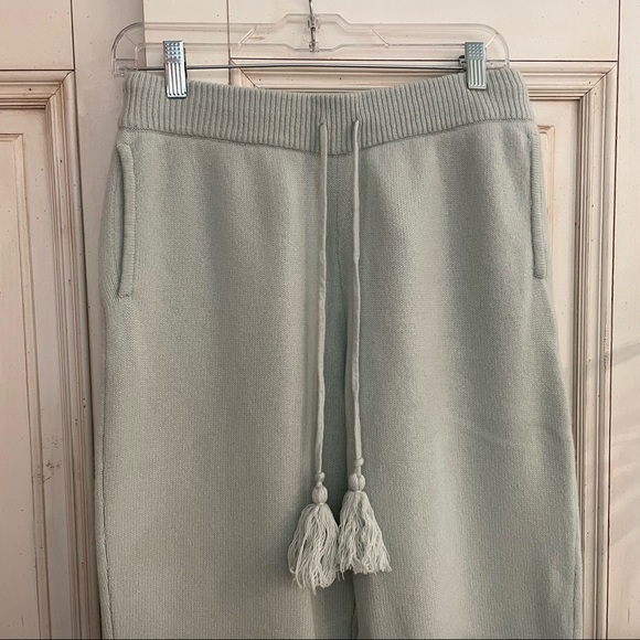 RELISTED! LoveShackFancy L Cashmere Wool Blend Tristan Drawstring Tassel Pants - Picture 9 of 17